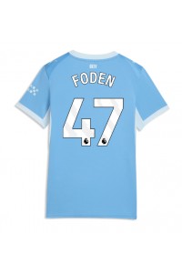 Manchester City Phil Foden #47 Jalkapallovaatteet Naisten Kotipaita 2026-27 Lyhythihainen